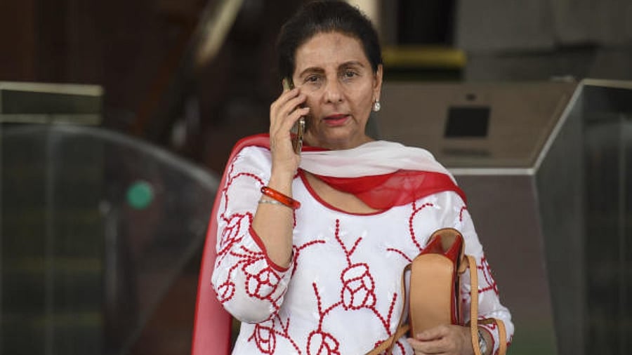 Patiala MP Preneet Kaur. Credit: PTI Photo
