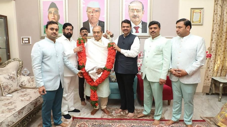 Social luminary Appasaheb Dharmadhikari named 'Maharashtra Bhushan'. Credit: IANS Photo