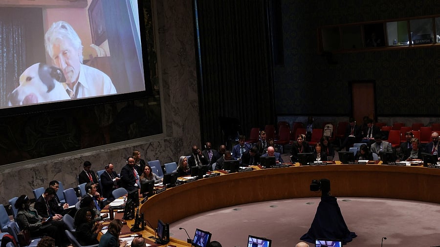 Waters then implied that Kyiv was to blame as well. Credit: AFP Photo