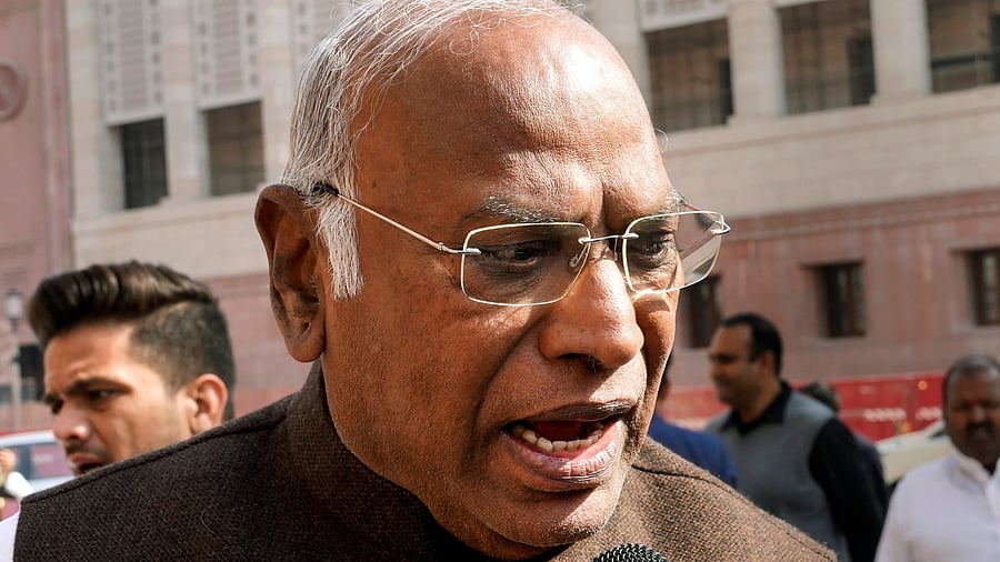 Leader of Opposition in Rajya Sabha Mallikarjun Kharge. Credit: PTI Photo