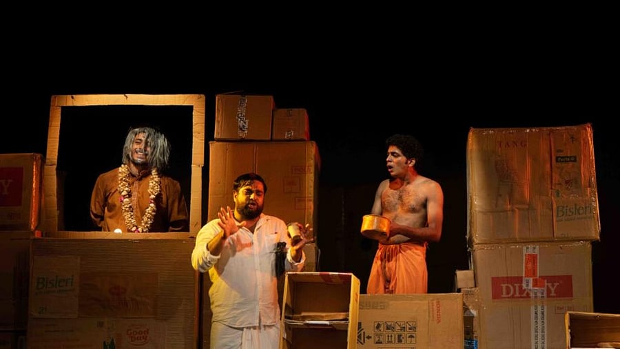 A scene from the play, `Kendonians', to be staged at St Aloysius college on Saturday. Credit: Special Arrangement