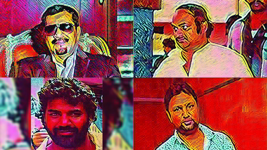 Muthappa Rai, M P Jayaraj, ‘Koli’ Fayaz, and ‘Silent’ Sunil. Credit: Special Arrangement