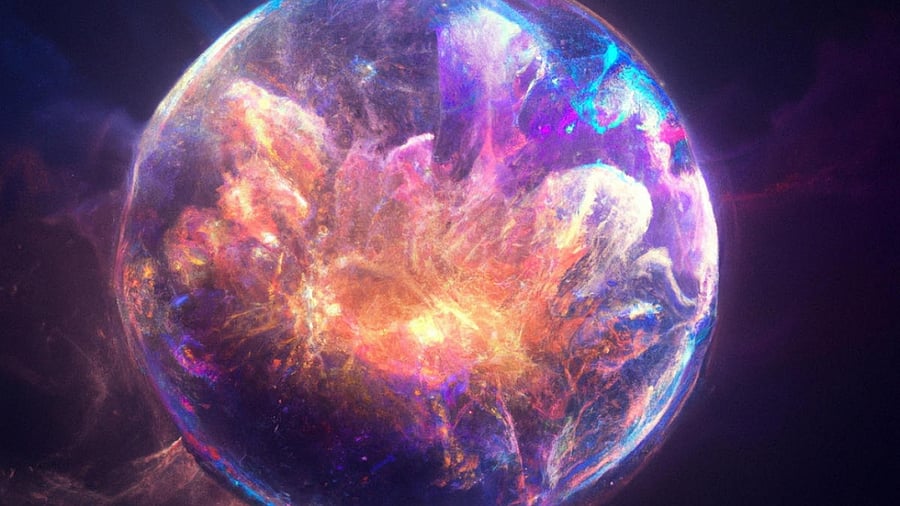 A perfectly spherical explosion, called a kilonova, that followed the merger of two very defense objects called neutron stars - remnants of massive stars after supernova explosions Ð that was observed 140-150 million light-years away from Earth. Credit: Albert Sneppen/Handout via Reuters