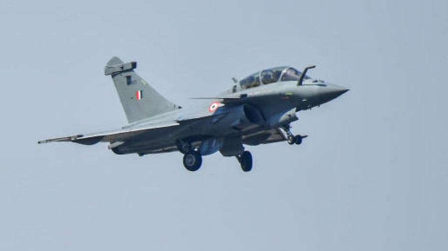 Rafale at the Aero India show. Credit: DH Photo