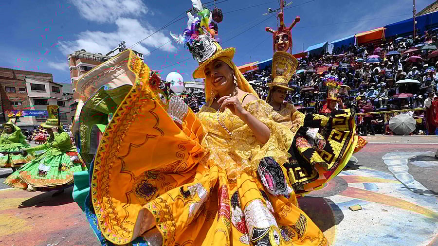 Revellers attend a street party called “Bloco Das Barbas” in Rio de Janeiro, Brazil on February 18, 2023. Credit: AFP Photo