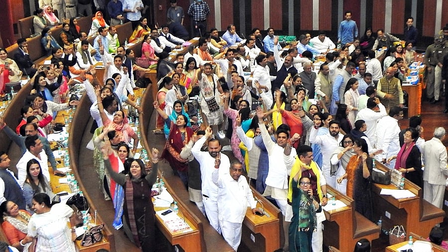 The incident took place around 11 pm. It happened during the time the newly-elected mayor had adjourned proceedings. Credit: IANS Photo