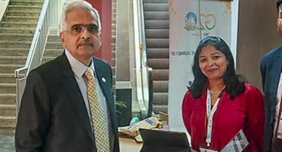 RBI Governor Shaktikanta Das during the 1st G20 Finance Ministers and Central Bank Governors meeting, in Bengaluru, Thursday. Credit: PTI Photo
