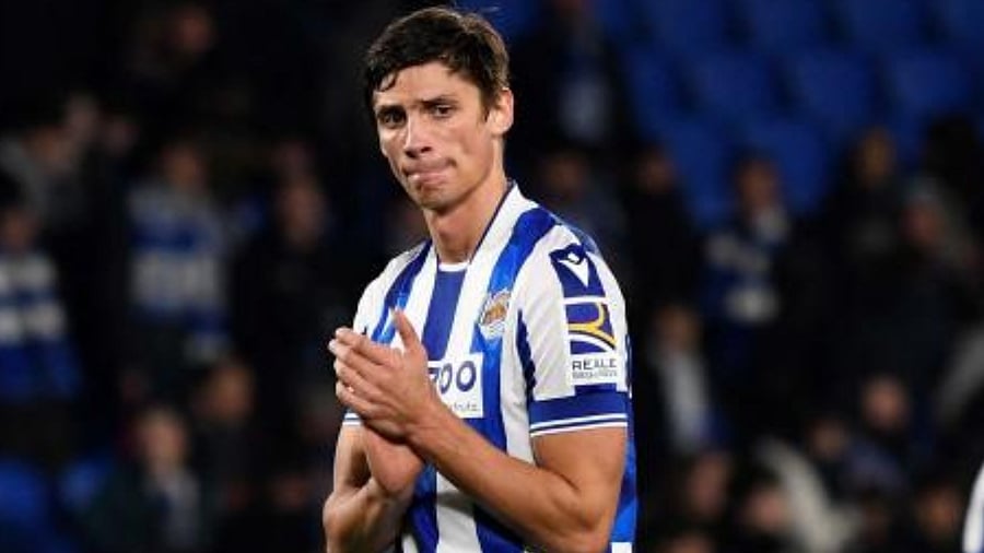Real Sociedad's French defender Robin Le Normand. Credit: AFP Photo