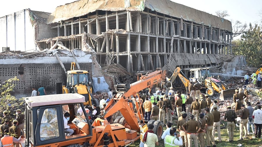 The incident occurred at around 3 pm and senior administrative and police officials along with a team of the National Disaster Response Force rushed to the spot. Credit: IANS Photo