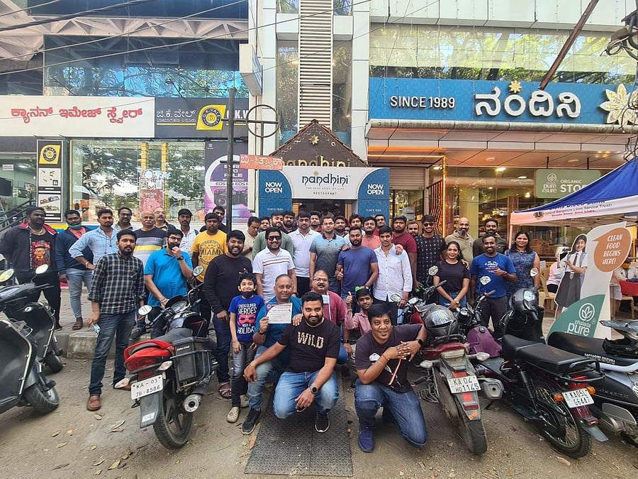 A meetup held by the Bengaluru Biryani Club at Nandhini Restaurant, Jayanagar, in March 2022.