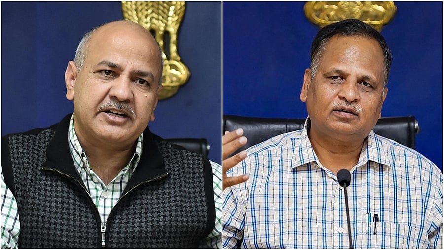 Manish Sisodia, Satyendar Jain. Credit: PTI Photos