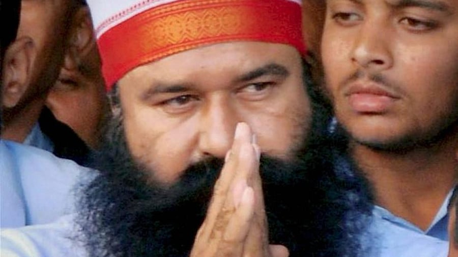 Dera Sacha Sauda chief Gurmeet Ram Rahim Singh. Credit: PTI File Photo