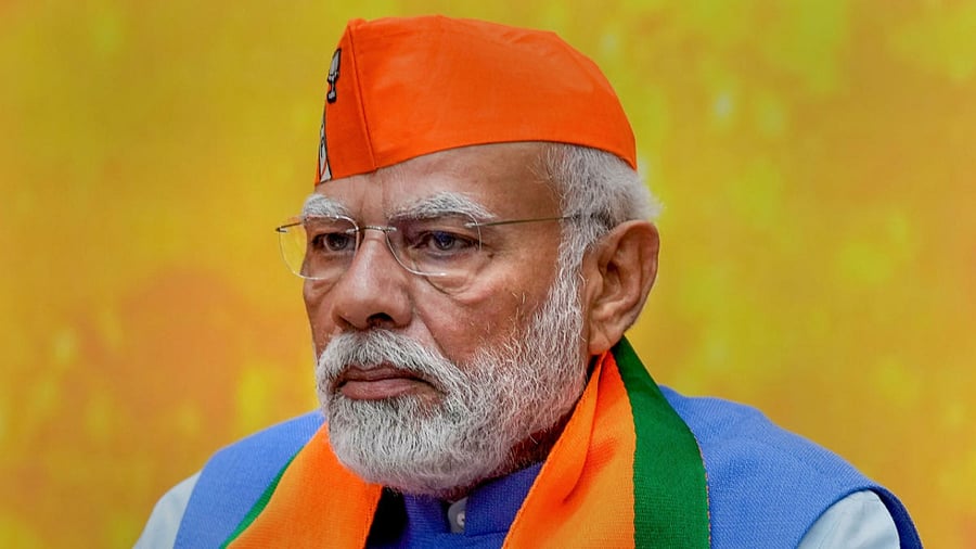 Prime Minister Narendra Modi at the BJP's National Office Bearers Meeting, at party HQ in New Delhi, Monday, Dec. 5, 2022. Credit: PTI Photo