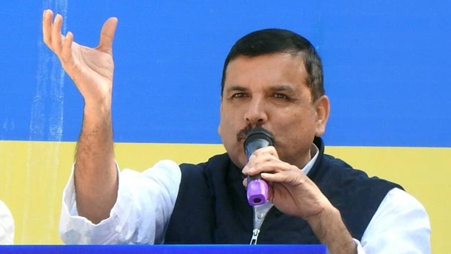 AAP national spokesperson Sanjay Singh. Credit: IANS Photo