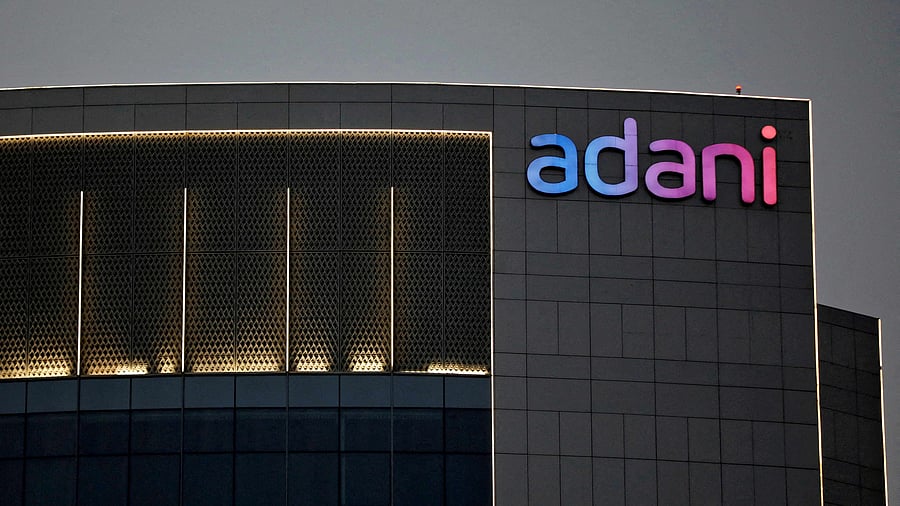 The logo of the Adani group. Credit: Reuters Photo