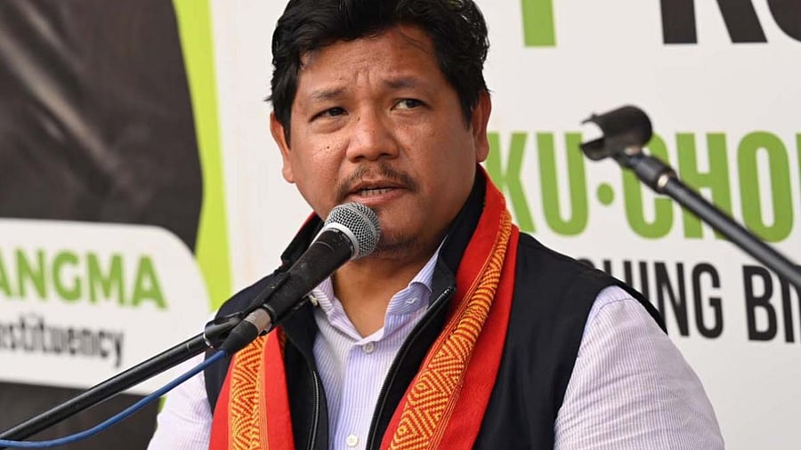 Conrad K Sangma. Credit: IANS Photo