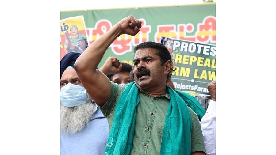 File photo of actor turned politician Seeman. Credit: DH Photo