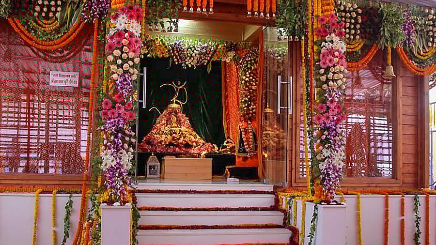 Idol of Lord Ram ahead of the inception of Bhoomi Pujan for the construction of Ram Temple, in Ayodhya. Credit: PTI File Photo