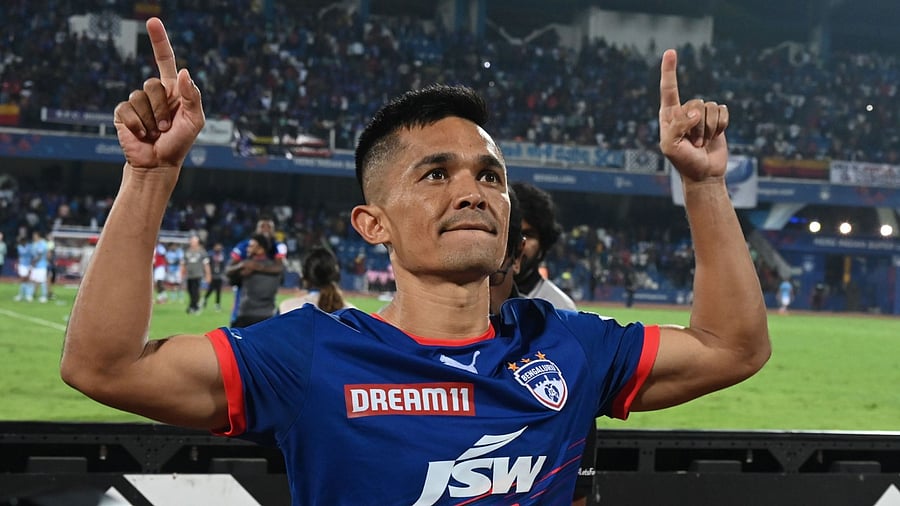 Bengaluru FC captain Sunil Chhetri. Credit: DH Photo