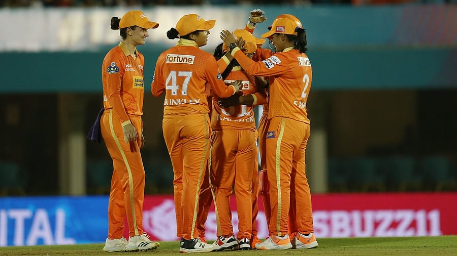 Gujarat Giants team. Credit: IANS Photo