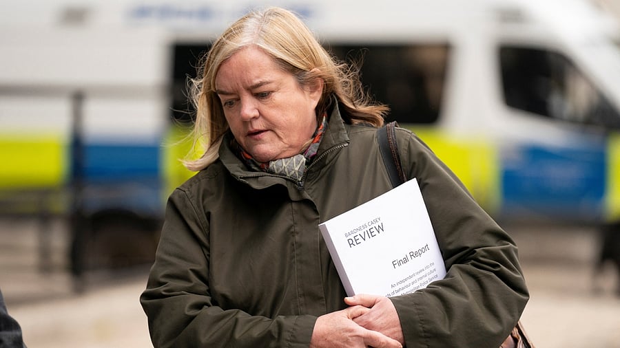 Louise Casey, Baroness Casey of Blackstock arrives at Queen Elizabeth II Conference Centre, for the media briefing of her review into the standards of behaviour and internal culture of the Metropolitan Police Service, in London, Britain, March 20, 2023. Credit: Reuters Photo