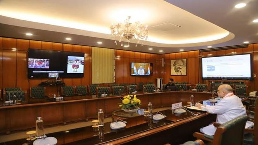 Shah said the opening of the temple was the beginning of the new dawn and quest for reviving the Sharda culture. Credit: Twitter/@PIB_India