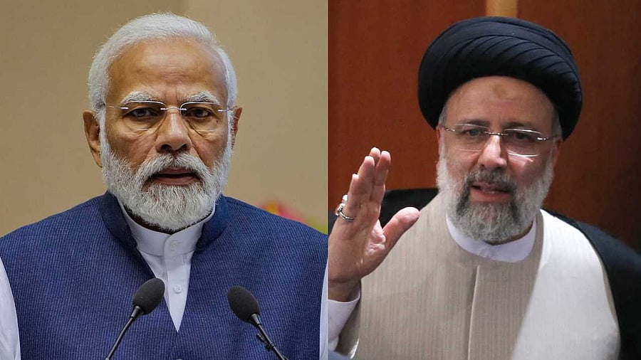 Narendra Modi, Ebrahim Raisi. Credit: PTI, AFP Photos