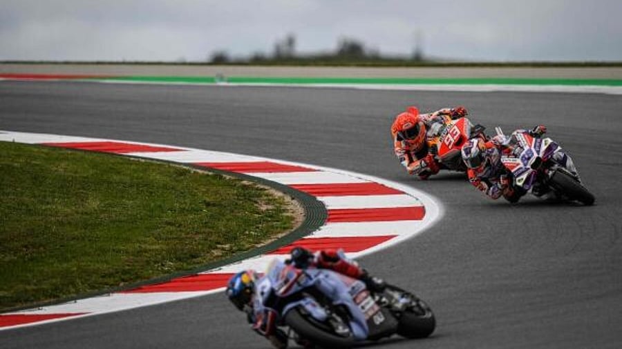 Practice session of the MotoGP Portuguese Grand Prix. Credit: AFP Photo