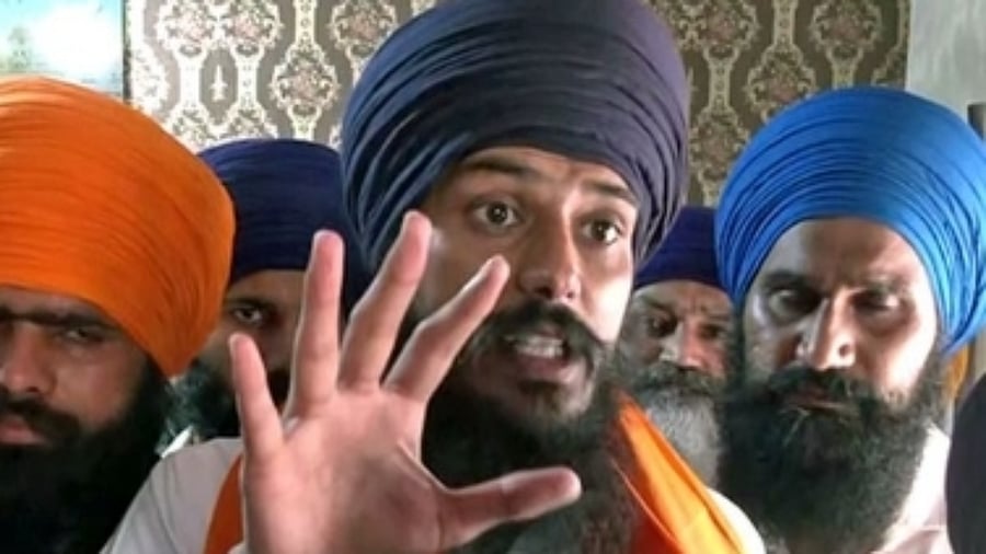 Fugitive radical preacher Amritpal Singh. Credit: IANS Photo