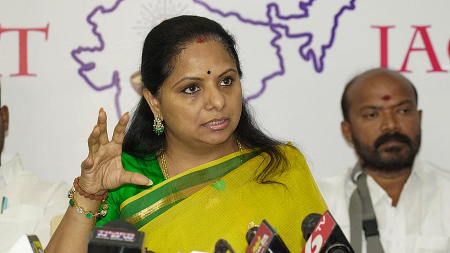 BRS MLC Kavitha. Credit: PTI Photo