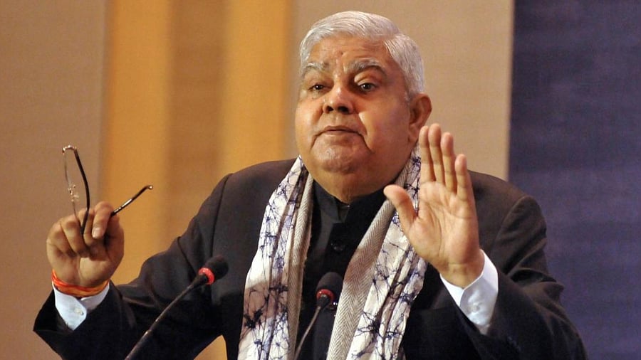 Vice President and Rajya Sabha Chairman Jagdeep Dhankhar. Credit: PTI Photo