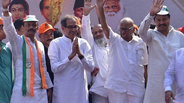 The MVA leaders. Credit: IANS Photo  