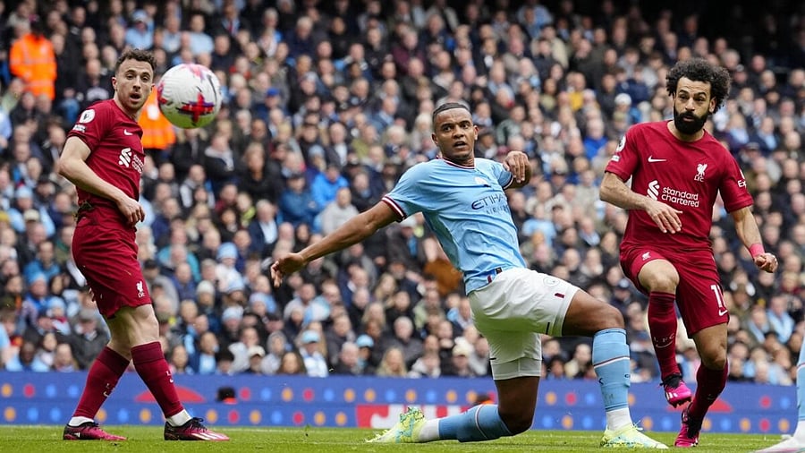 Manchester City and Liverpool clash in the EPL. Credit: AP/PTI Photo