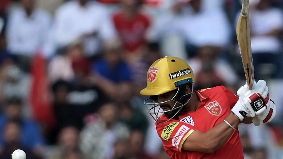 Punjab Kings' Prabhsimran Singh plays a shot during the Indian Premier League (IPL) Twenty20 cricket match between Punjab Kings and Kolkata Knight Riders at the Punjab Cricket Association I.S. Bindra stadium in Mohali on April 1, 2023. Credit: AFP Photo