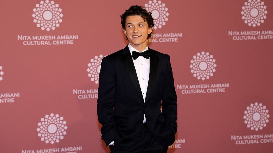 Tom Holland at Opening of Nita Mukesh Ambani Cultural Centre at Jio World Centre in Mumbai. Credit: Reuters Photo