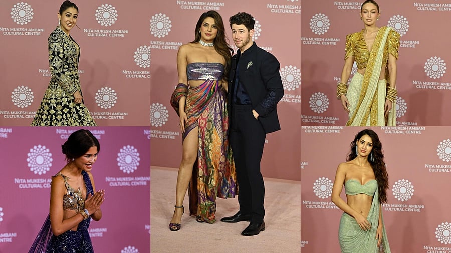 The exhibition explores the layered impact that traditional Indian dress, textiles and craft have had on the international fashion sensibility since the 18th century and features iconic Western couture and ready-to-wear designs inspired by India, from the 20th and 21st centuries. Credit: PTI, AFP Photos