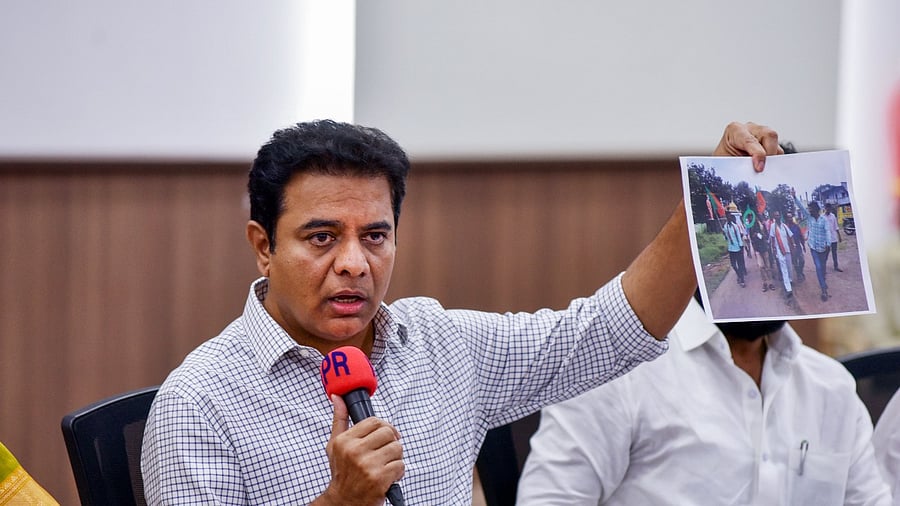 BRS working president and Minister K T Rama Rao. Credit: PTI Photo