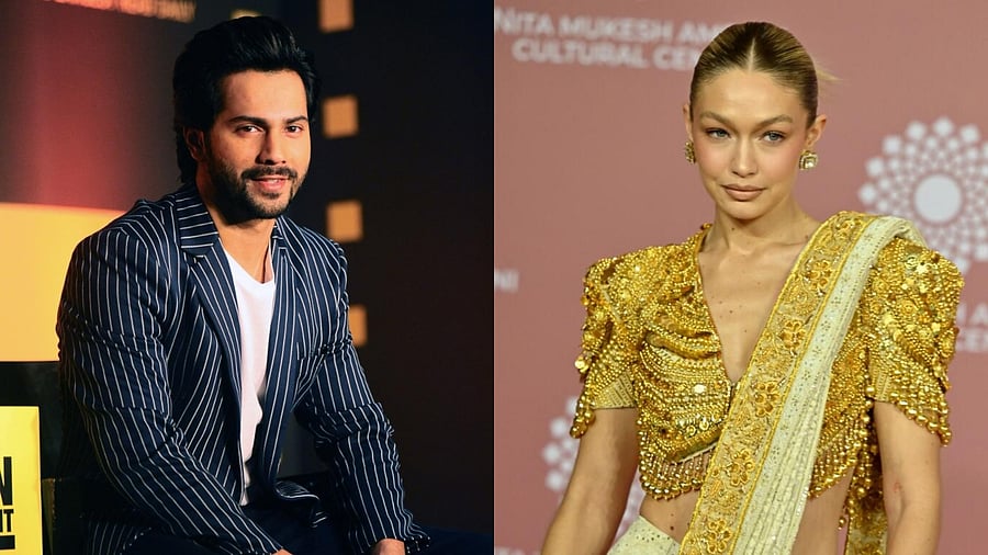 Bollywood actor Varun Dhawan(L) and American supermodel Gigi Hadid. Credit: AFP Photo