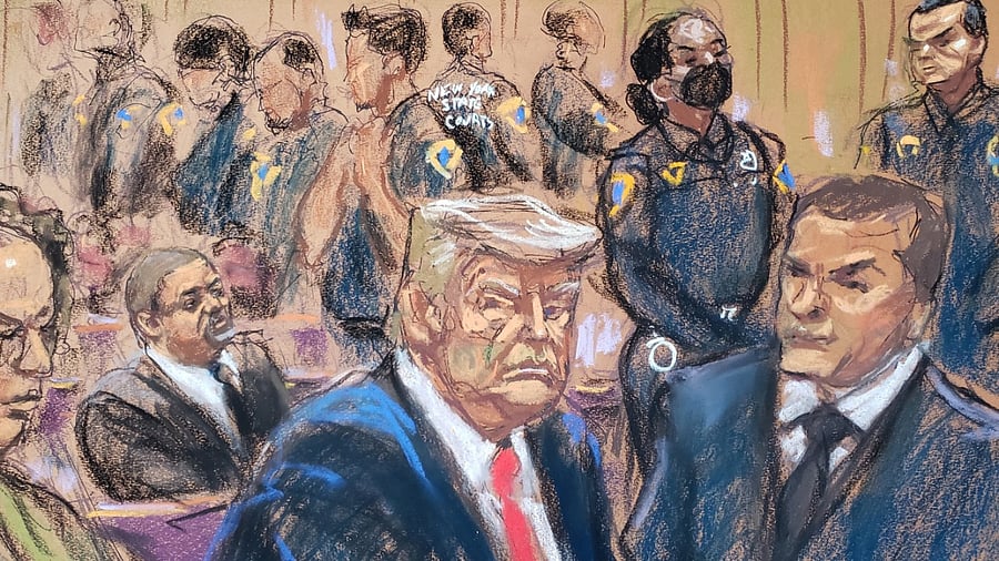 Former US President Trump indicted by Manhattan grand jury, in New York City. Credit: Reuters Photo