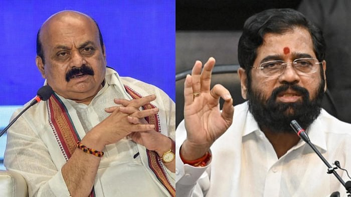 Karnataka CM Basavaraj Bommai (left) and Maharashtra CM Eknath Shinde (right). Credit: PTI Photos