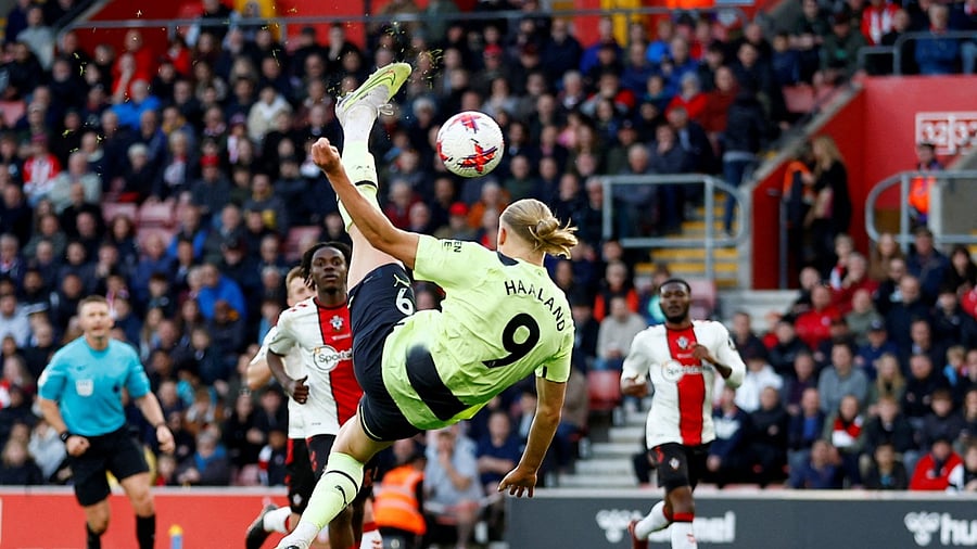Haaland's second goal simply took the breath away. Credit: Reuters Photo