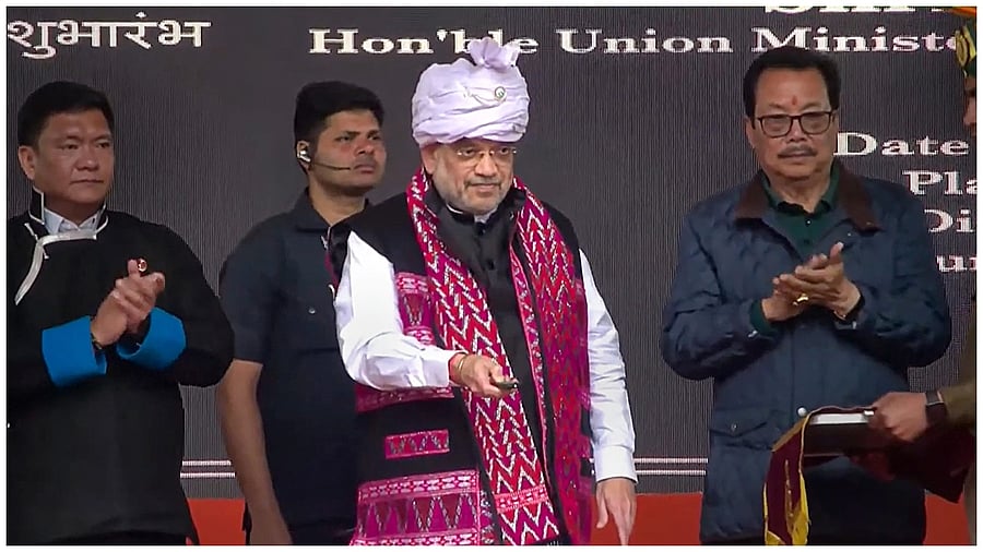 Union Home Minister Amit Shah in Arunachal Pradesh. Credit: PTI Photo