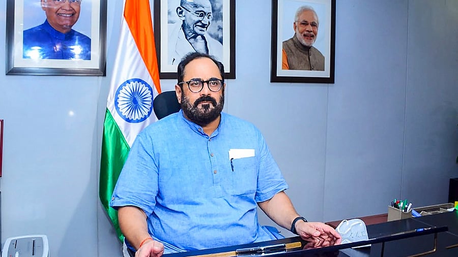 Minister of State for IT Rajeev Chandrasekhar. Credit: PTI File Photo