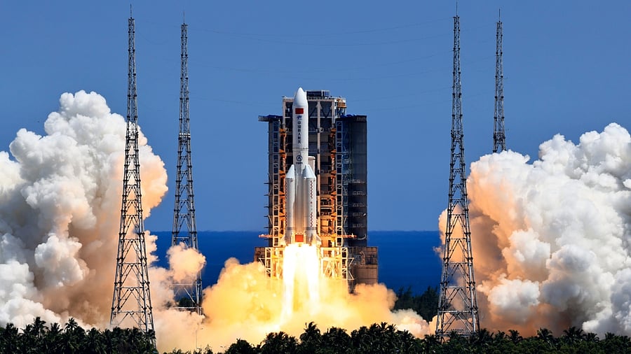 The Long March 5B Y3 carrier rocket. Credit: AP/PTI Photo