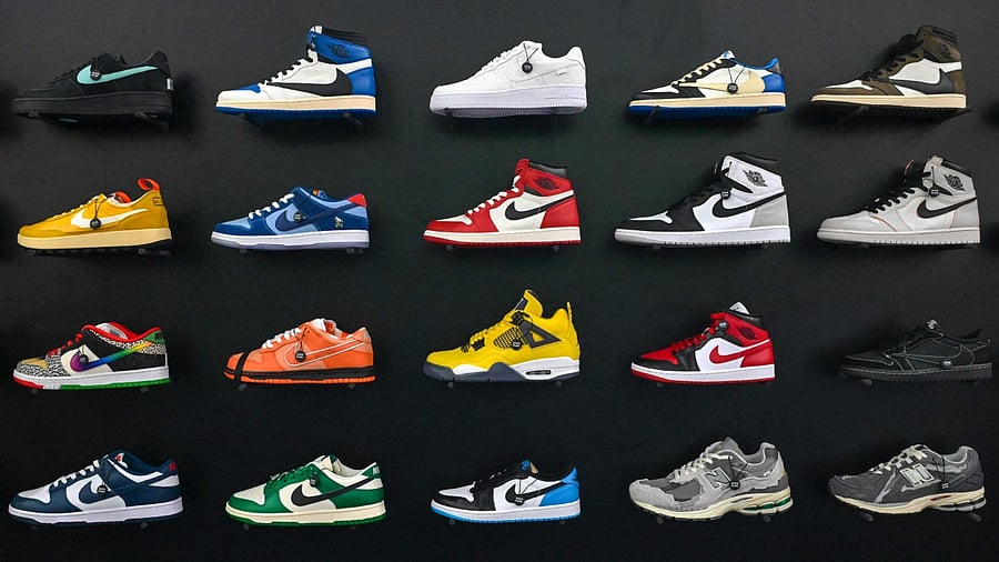 Nike sneakers displayed for sale. Credit: AFP Photo