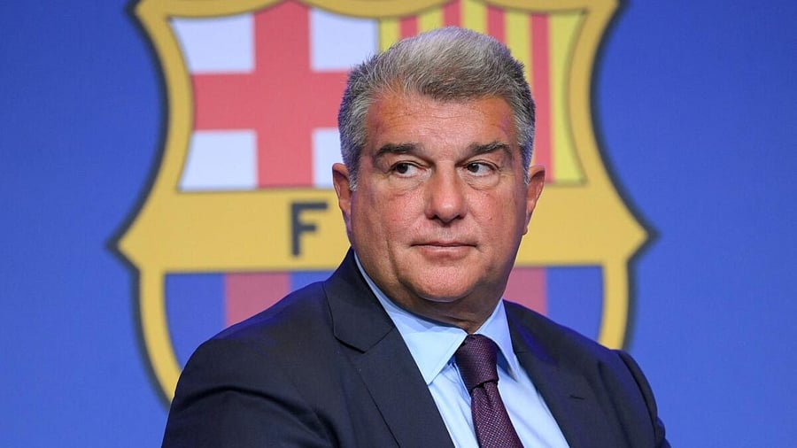 Barcelona's President Joan Laporta. Credit: AFP Photo