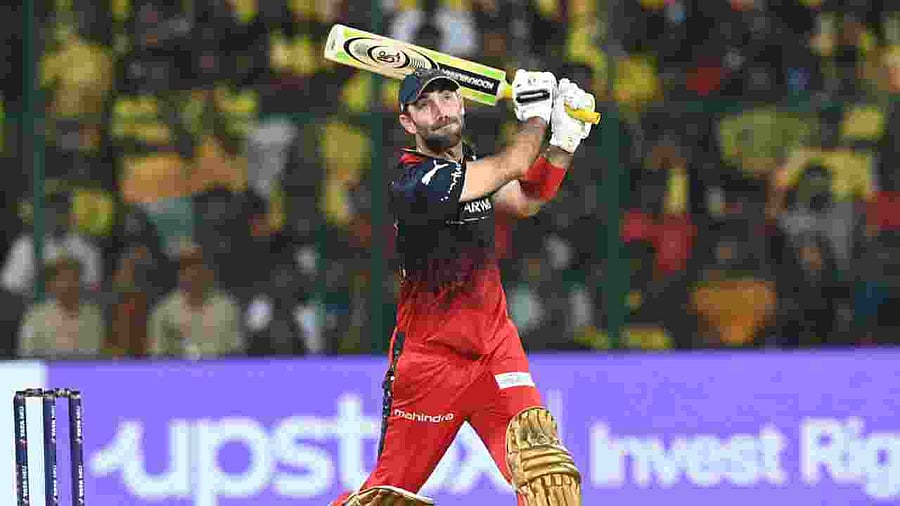 Du Plessis fell nine balls after Maxwell. Suddenly, though only 68 runs were needed from 36 balls with six wickets in hand, RCB needed their ‘batting depth’ to showcase skill and nous amidst the noise. Credit: DH Photo