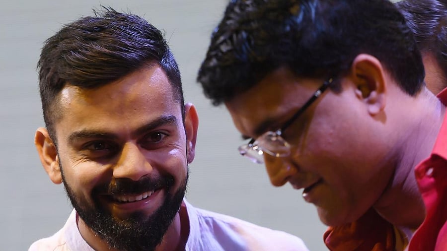 Virat Kohli (L) and Sourav Ganguly. Credit: AFP File Photo