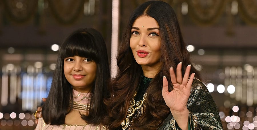 Actor Aishwarya Rai Bachchan along with her daughter Aaradhya Bachchan. Credit: AFP File Photo