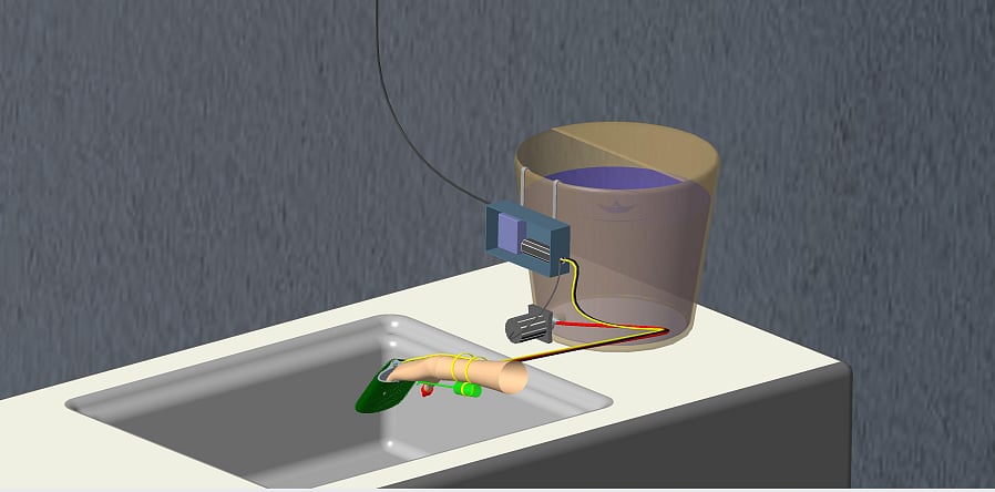 Venkatesh Prasad (inset) has a patent for ‘Glove for automated cleaning’, which Venkatesh Prasad designed in the first year of Covid-induced lockdown.